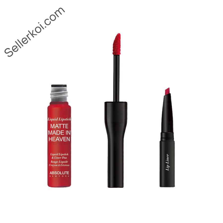 Absolute New York Matte Made In Heaven Liquid Lipstick  Liner Duo-Fever MLIH04